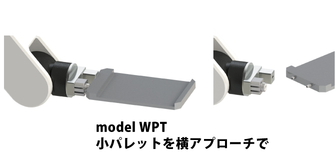 小パレットを横アプローチで